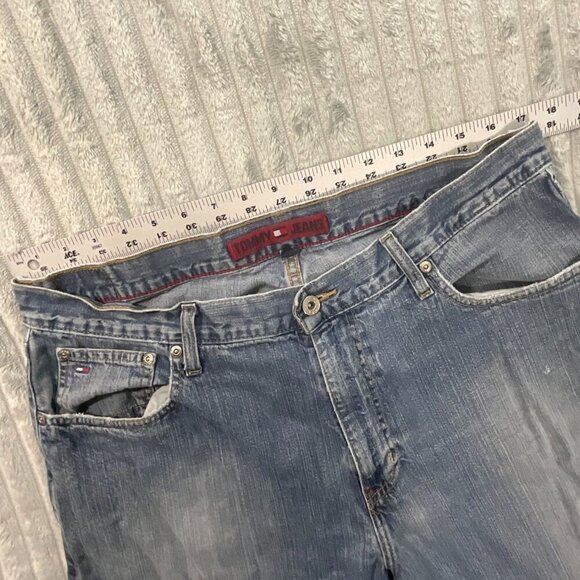 VTG Tommy Hilfiger Jeans Y2K Mens 36 Straight Relaxed Blue Denim Mexico 35x31 - Picture 4 of 9